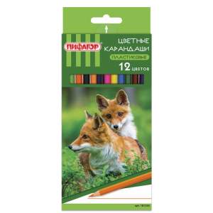 Карандаши цветные 12цв. ПИФАГОР 